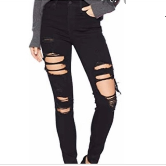 Levi's Denim - Levi’s 721 High-Rise Distressed Skinny Jeans